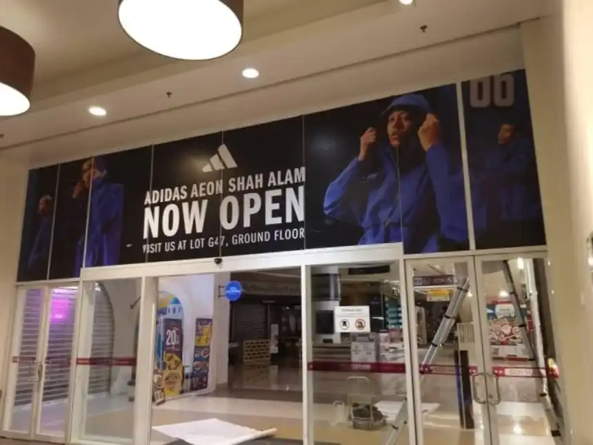Glass Stickers, Adidas, AEON Shah Alam