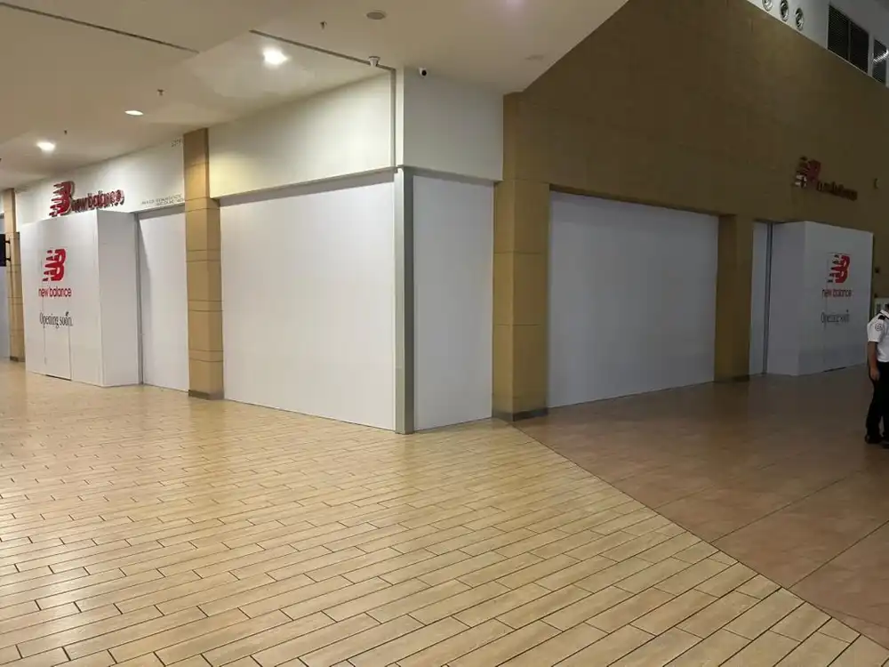 Hoarding (All White), Logo Sticker & Glass White Sticker, New Balance, Mitsui Outlet Park