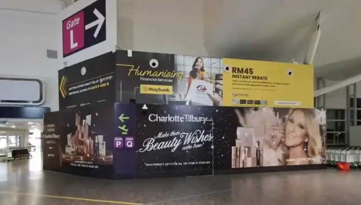 Hoarding and Visual, Charlotte Tilbury, KLIA2 Airside