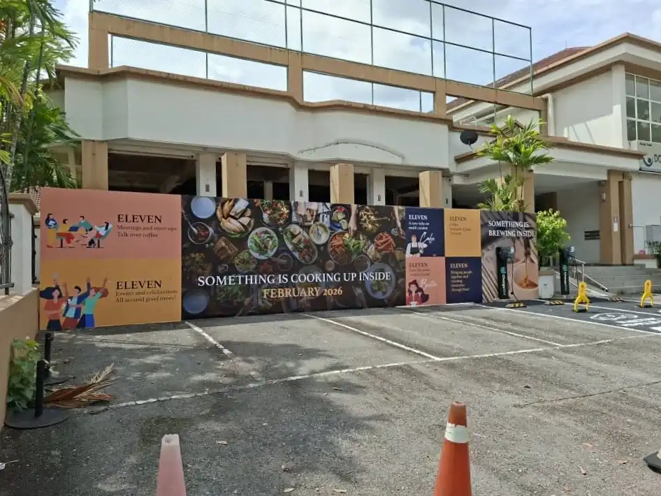 Hoarding and Visual, Eleven Cafe & Bistro, Bunga Raya Condo