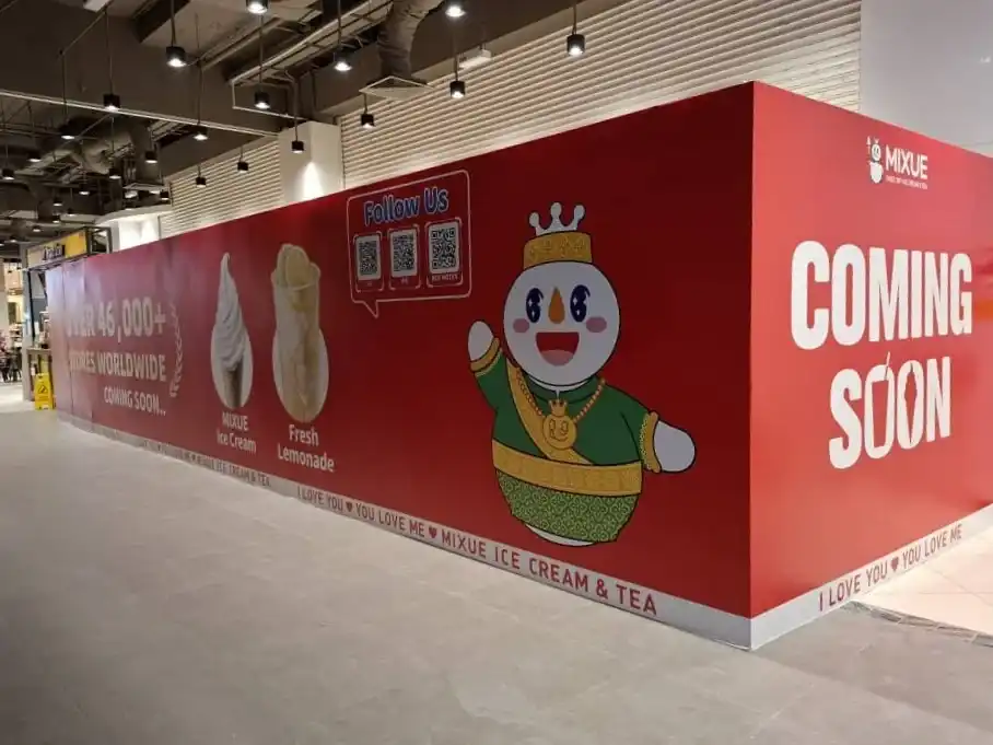 Hoarding and Visual, Mixue, AEON Shah Alam