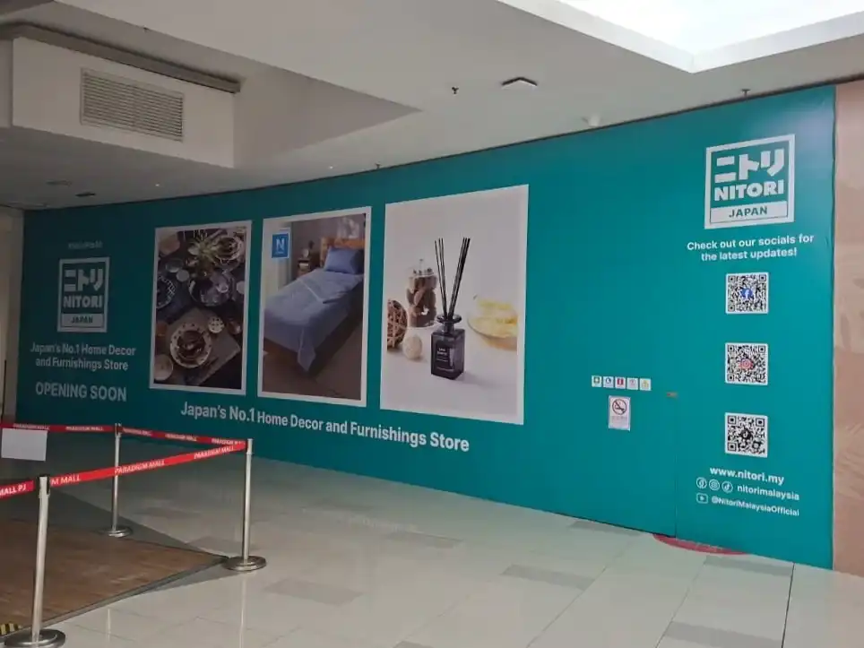 Hoarding and Visual, Nitori & Max Fashion, Paradigm Mall