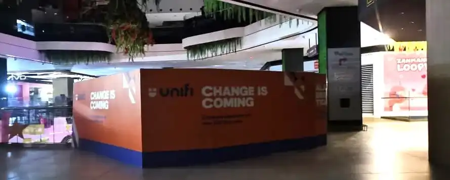Hoarding and Visual, Unifi, Quayside 
