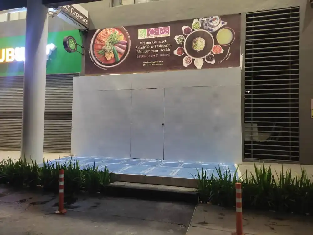 Hoarding (Front & Back) (Outdoor, White), Shop Lot, Ativo Plaza