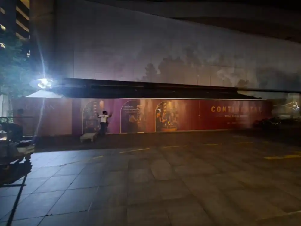 Hoarding Installation and Visual Tarpaulin Installation. Continental. The Starling Mall