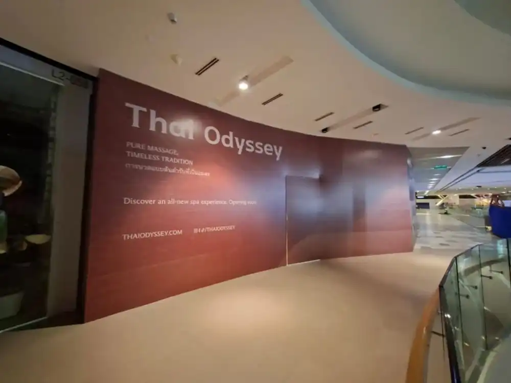 Hoarding Installation and Visual Tarpaulin Installation. Thai Odyssey. MyTown Shopping Centre
