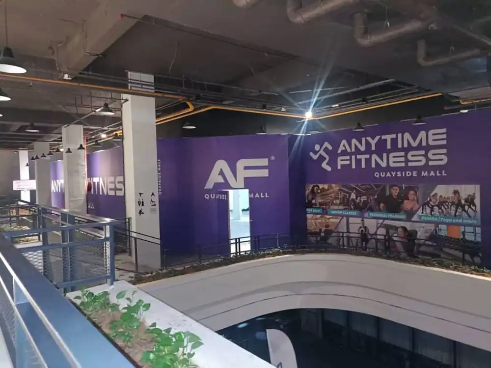 Hoarding Push Out & Visual Add-On, Anytime Fitness, Gamuda Quayside Mall