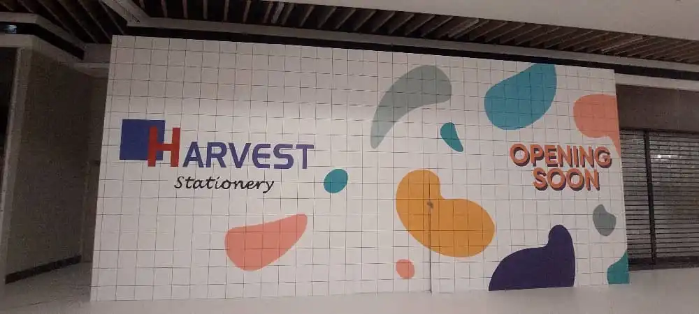 Hoarding Push Out & Visual, Harvest Stationery, Atria
