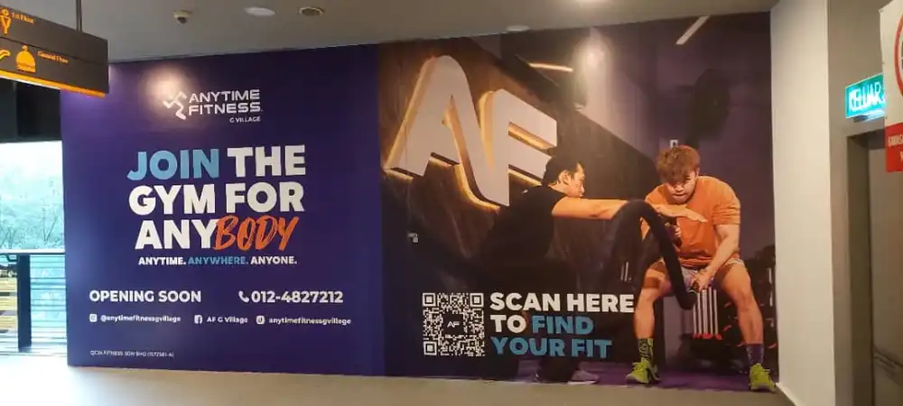 Hoarding Visual, Anytime Fitness, G-Village