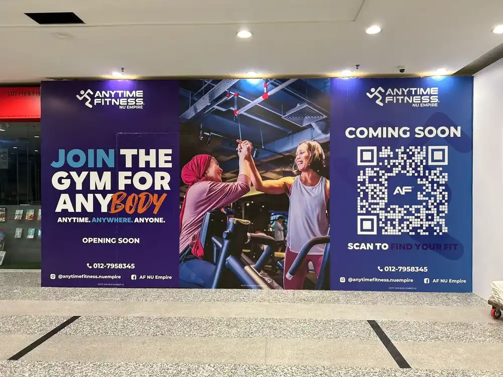Hoarding & Visual, Anytime Fitness, Nu Empire
