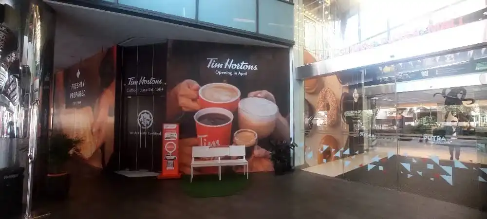 Hoarding, Visual & Glass Sticker, Tim Hortons, Sunway Putra Mall