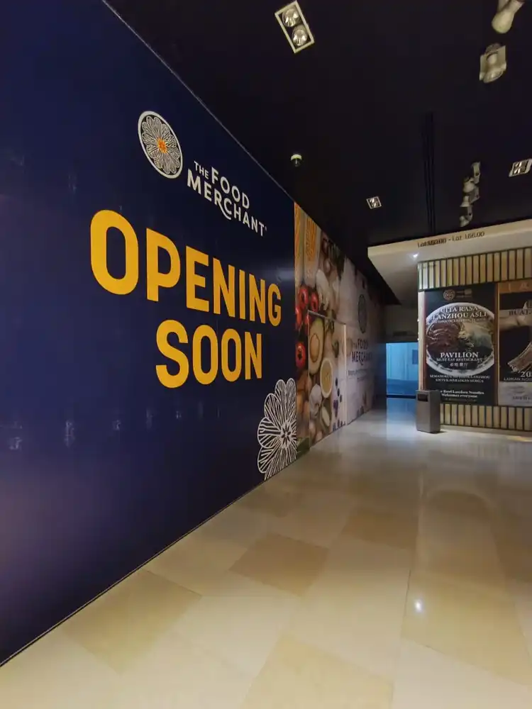 Hoarding, Visual & Glass White Sticker, The Food Merchant, Pavilion Kuala Lumpur