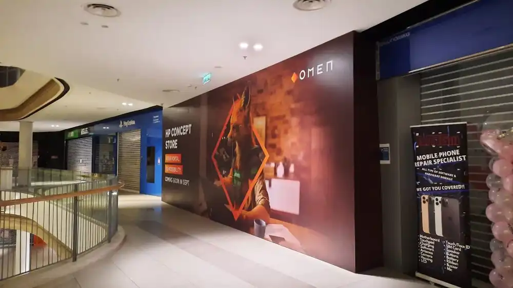 Hoarding & Visual, HP Concept Store, Central Icity