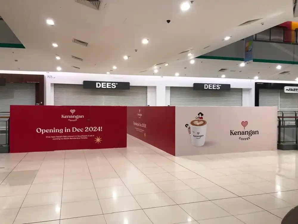 Hoarding & Visual (Kiosk, 2 Sets), Kenangan Coffee, Aeon Bandaraya Melaka