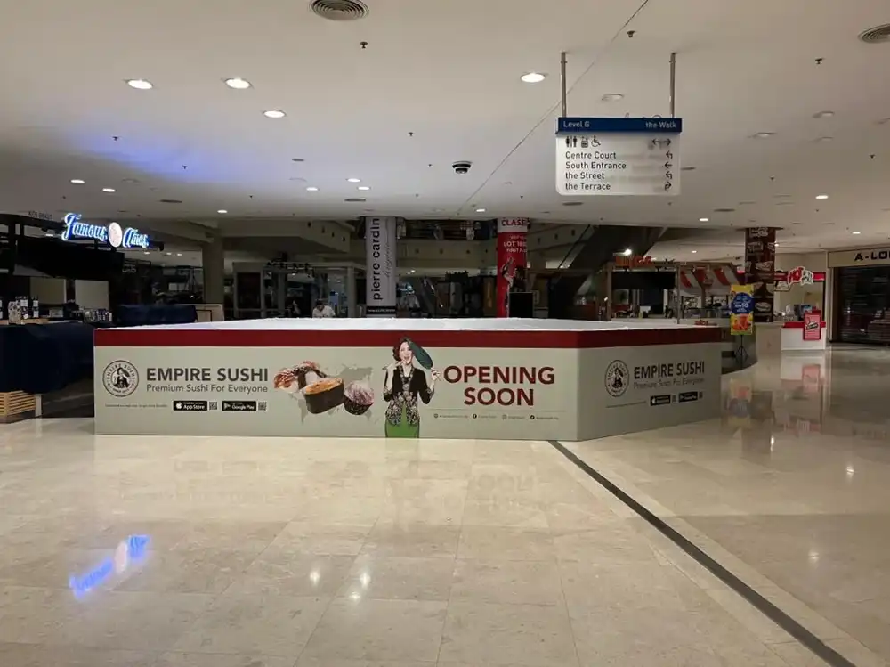 Hoarding & Visual (Kiosk), Empire Sushi, The Curve