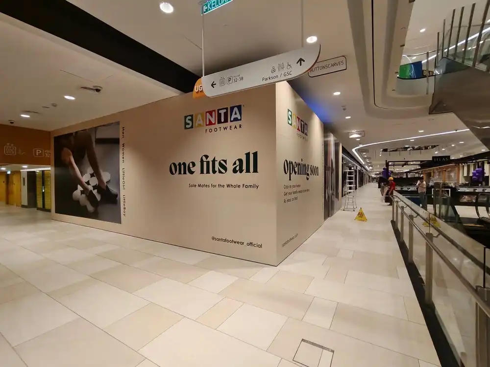 Hoarding & Visual, Santa Footwear, Setia City Mall