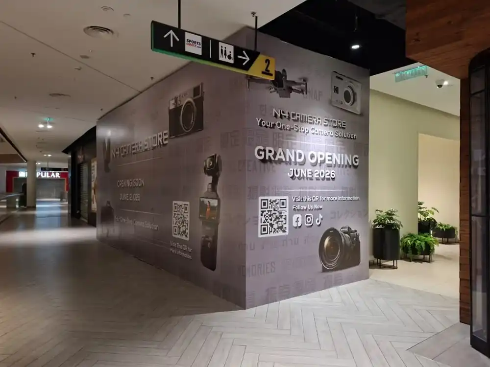 Hoarding & Visual Sticker Installation, N4 Camera Store, Icity