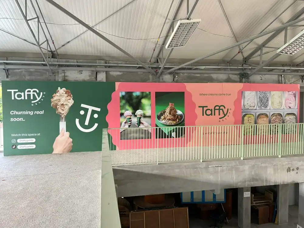 Hoarding & Visual, Taffy Gelato, The Campus