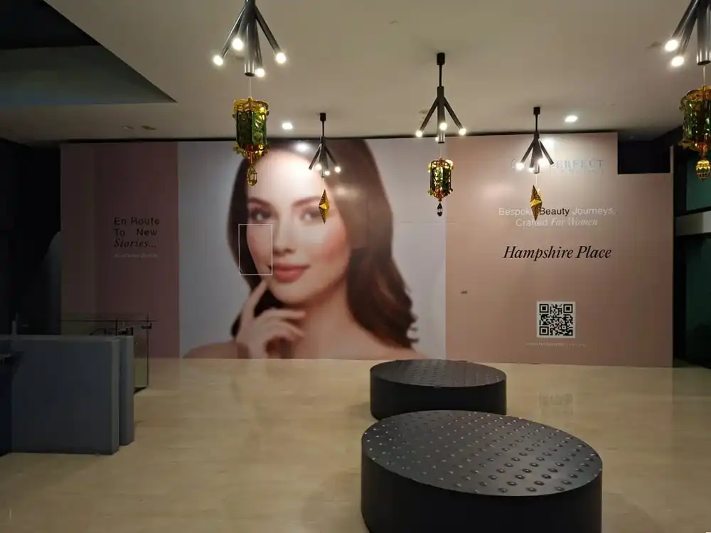 Hoarding & Visual Tarpaulin Installation, Body Perfect, Hampshire Place Kuala Lumpur