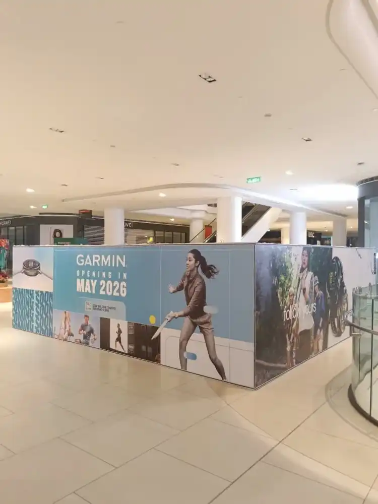 Hoarding & Visual Tarpaulin Installation, Garmin, Pavilion Bukit Jalil