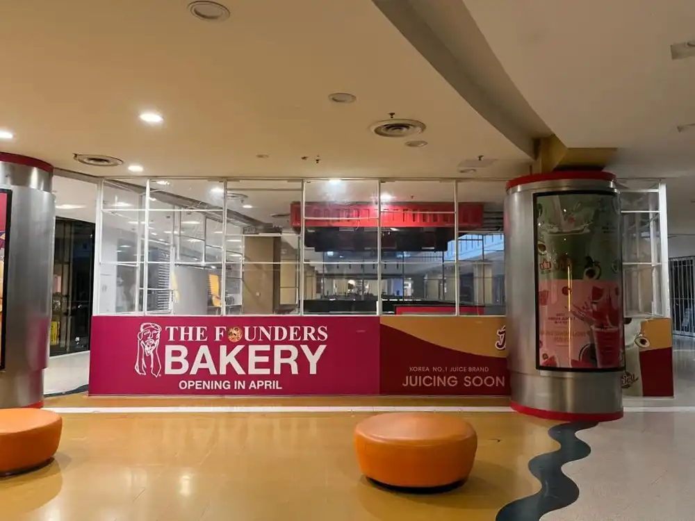 Hoarding, Visual & Transparent Plastic Sheet, The Founders Bakery & Juicy, Sunway Pyramid