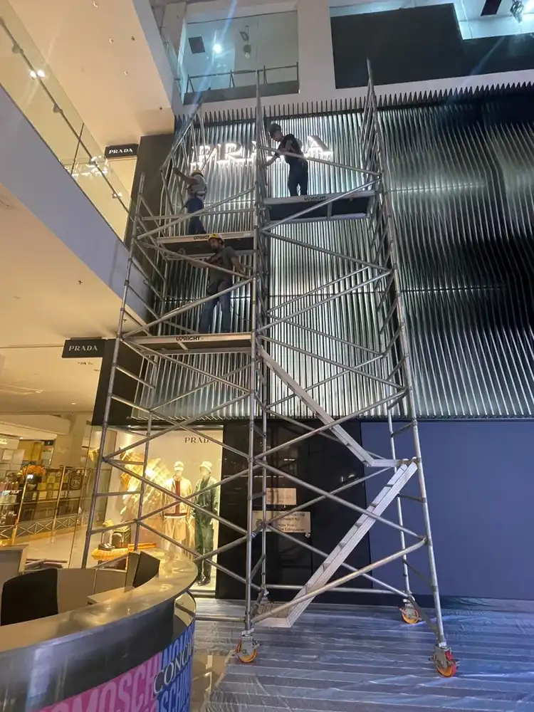 Mobile Tower Aluminium Scaffold, Work at Height, Pavilion Kuala Lumpur