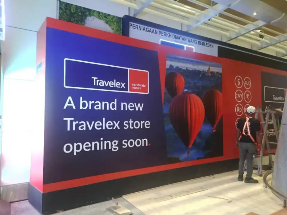 Movable Hoarding & Visual, Travelex, KLIA MTB (Main Terminal Building)