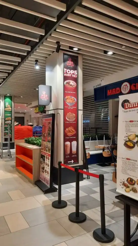 Pillar & Logo Sticker, Mad Chilli Pan Mee, Setia City Mall