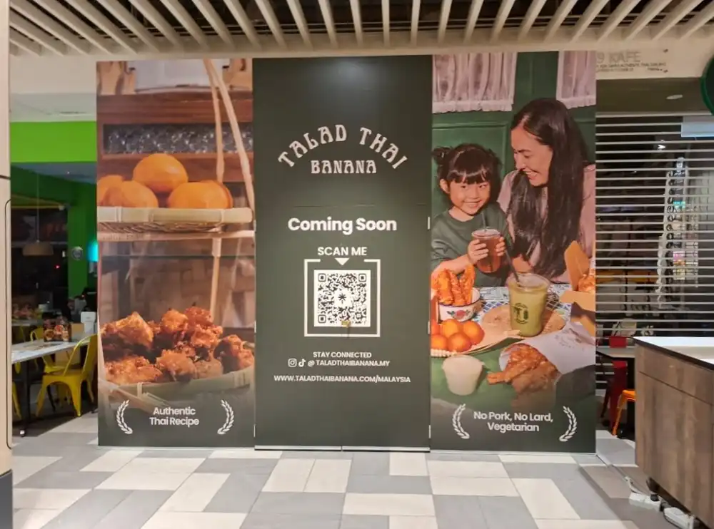 Visual Sticker Installation. Talad Thai Banana. Setia City Mall