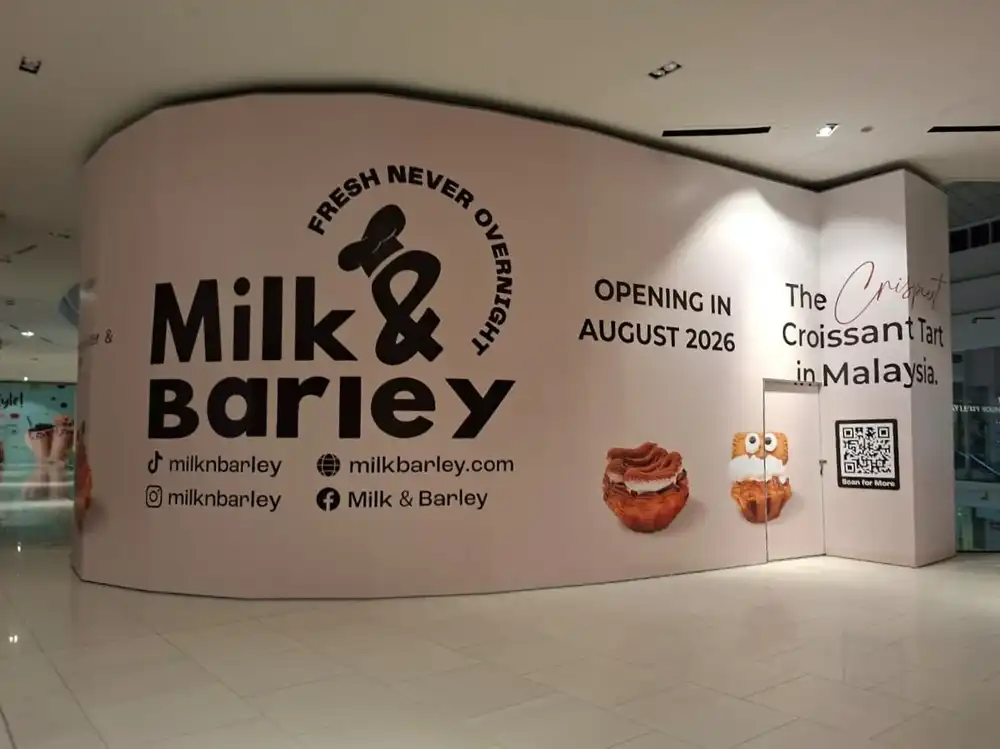 Visual Tarpaulin Installation, Milk & Barley, Pavilion Bukit Jalil