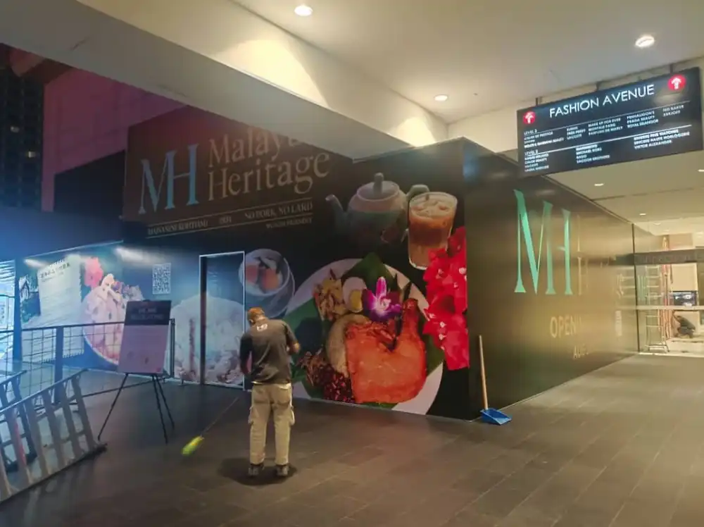 Visual Tarpaulin & Skirting Installation, Malaya Heritage, Pavilion Kuala Lumpur